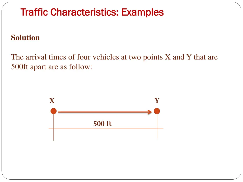 traffic characteristics examples traffic 1