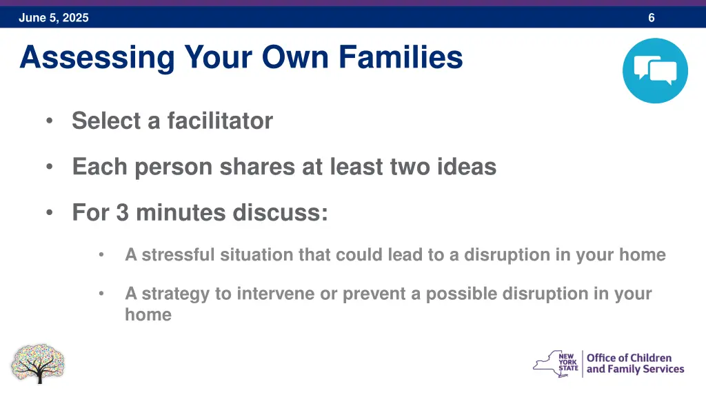 june 5 2025 assessing your own families