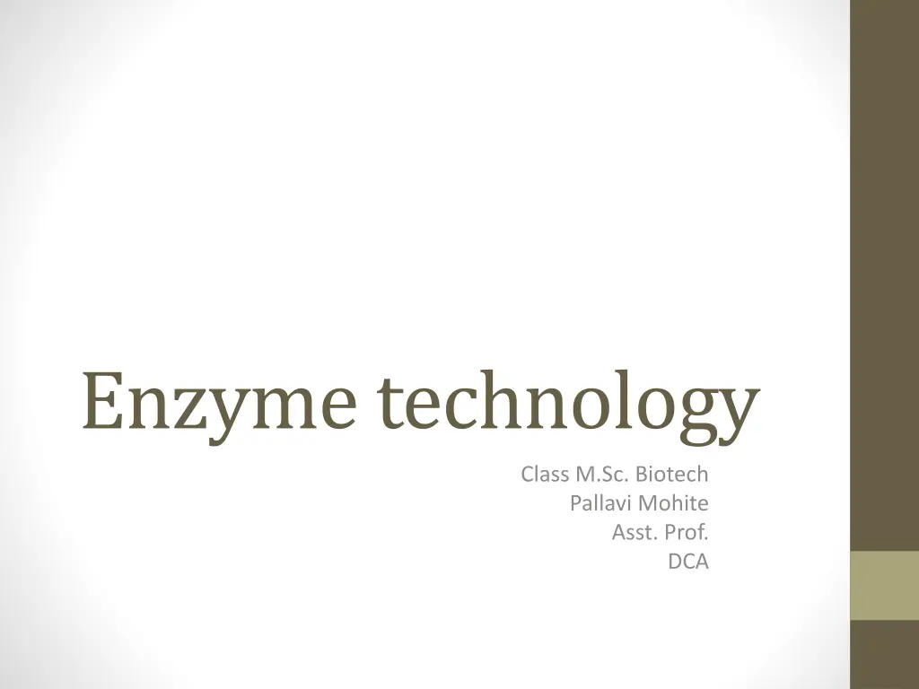 enzyme technology