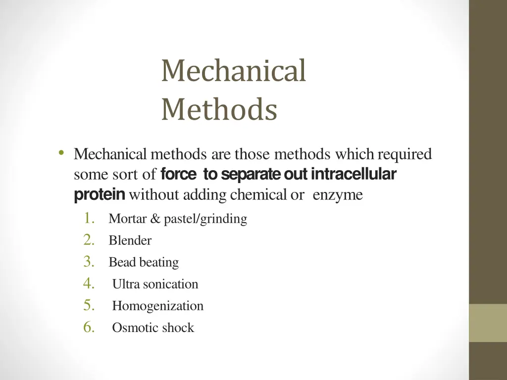 mechanical methods