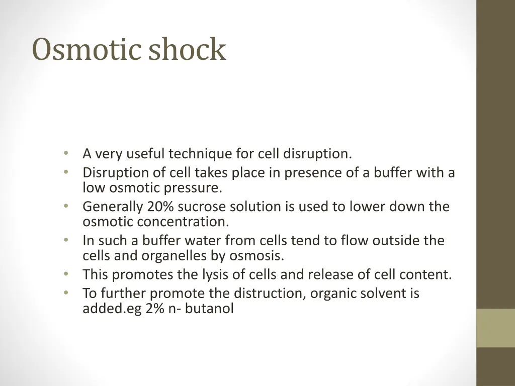 osmotic shock