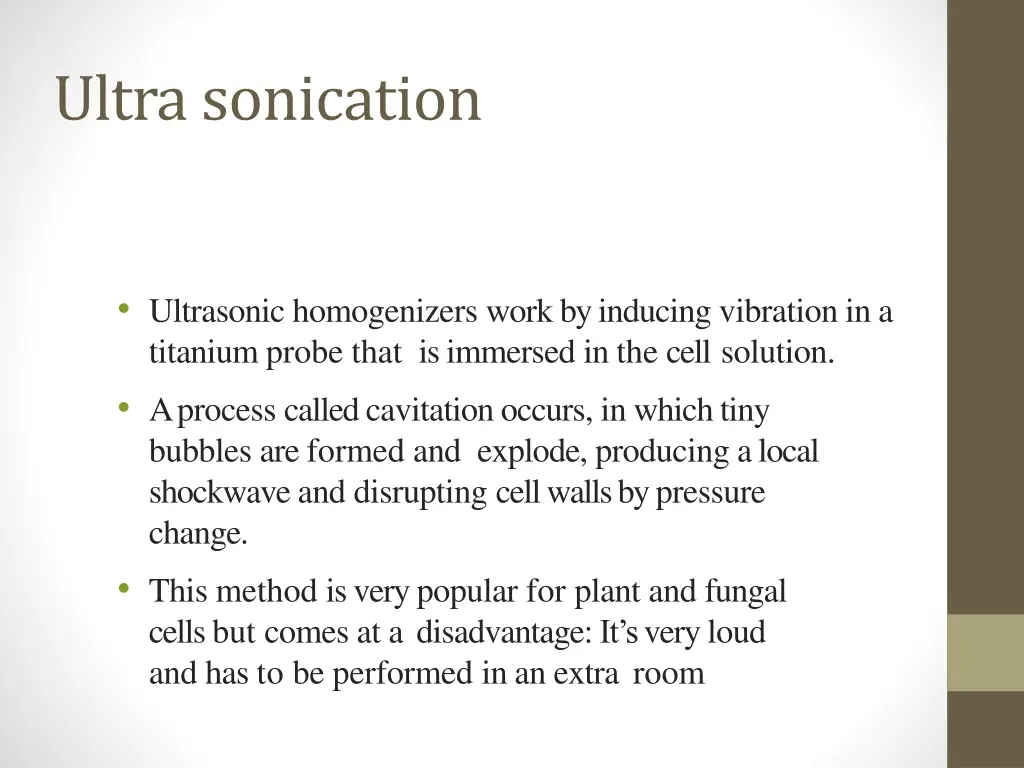 ultrasonication