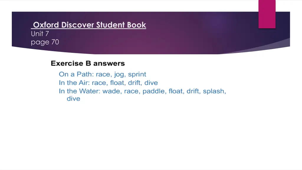 oxford discover student book unit 7 page 70