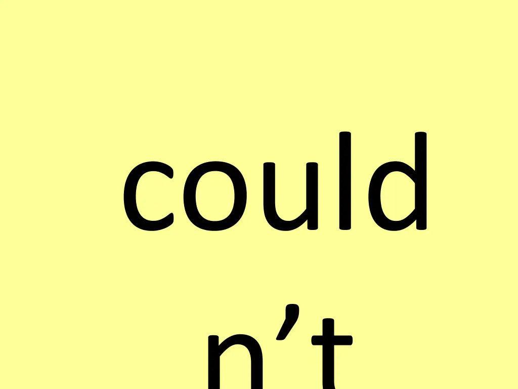 could n t