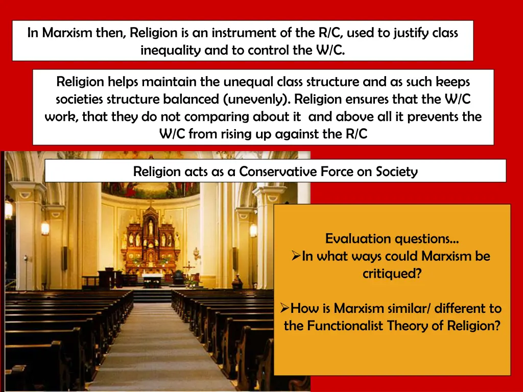 in marxism then religion is an instrument