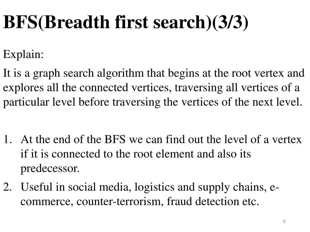 bfs breadth first search 3 3