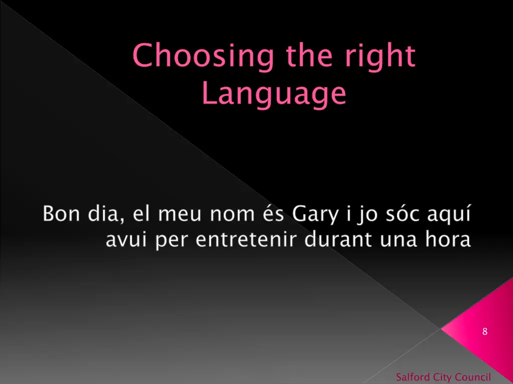 choosing the right language 1