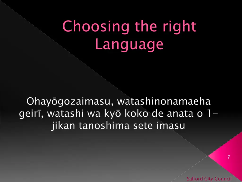 choosing the right language