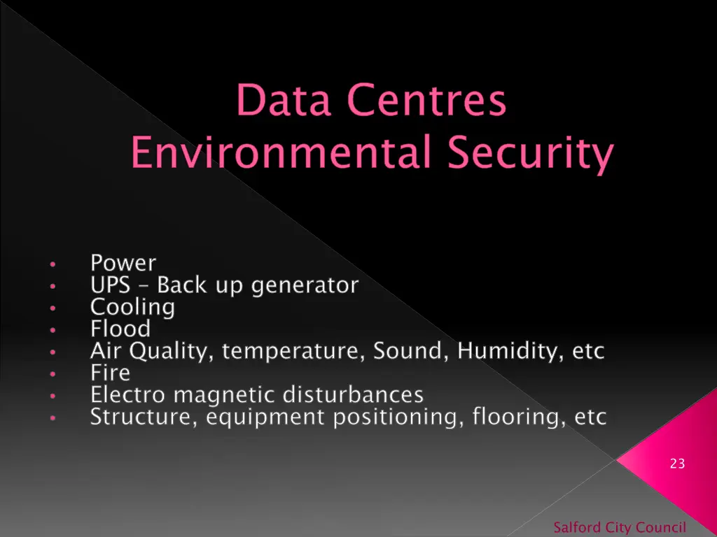 data centres environmental security