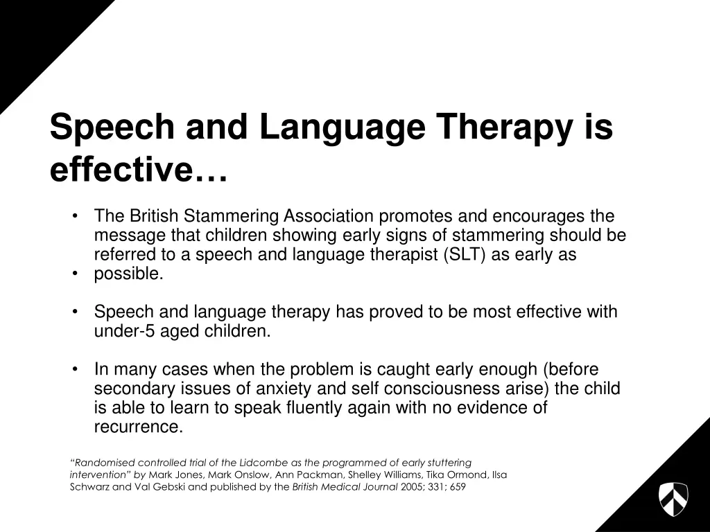 speech and language therapy is effective