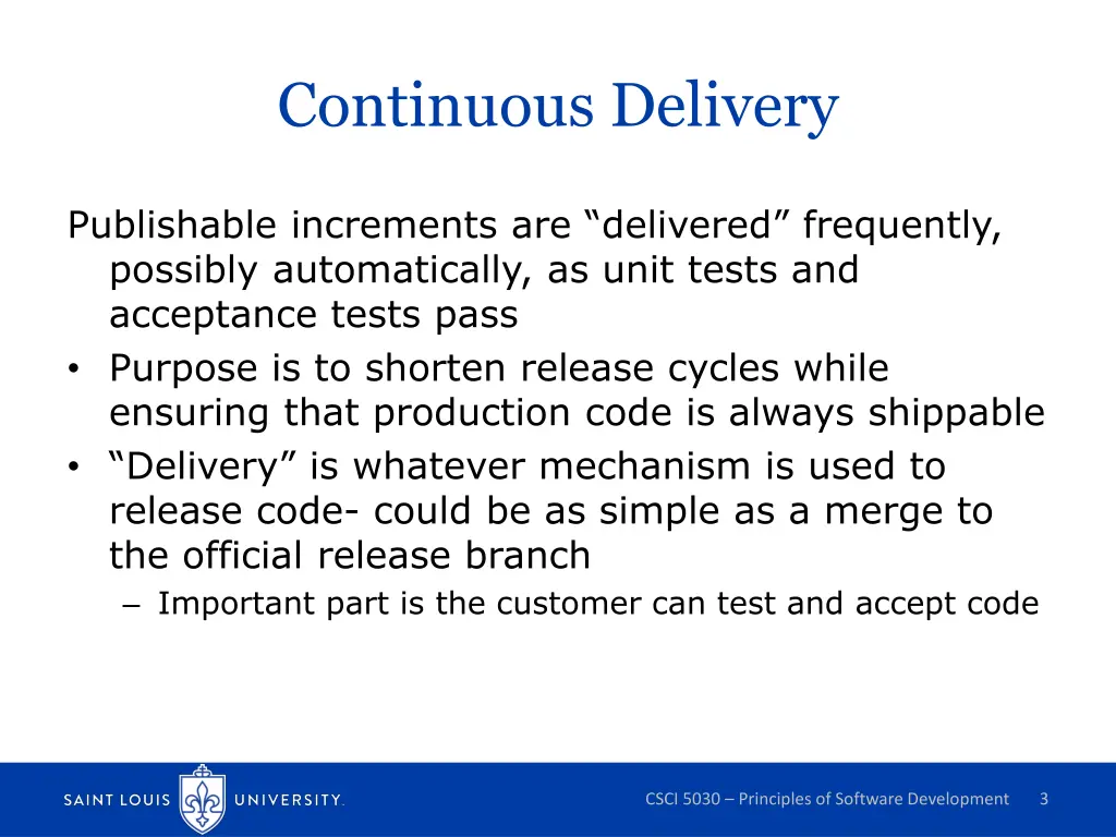 continuous delivery