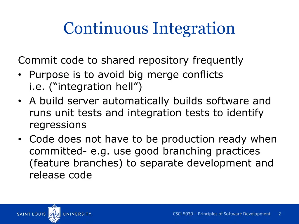 continuous integration