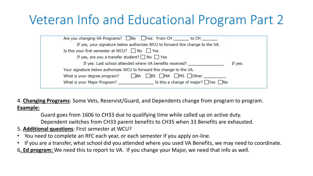 veteran info and educational program part 2