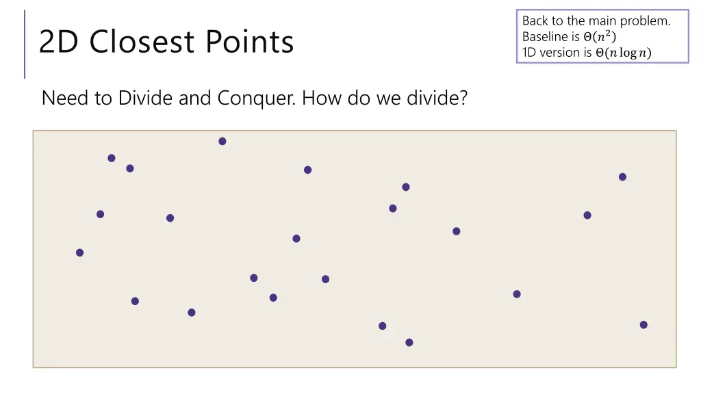 back to the main problem baseline is 2 1d version 1