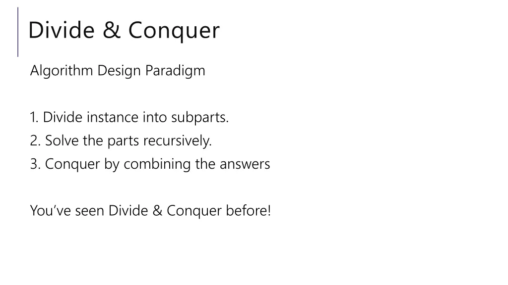 divide conquer 1
