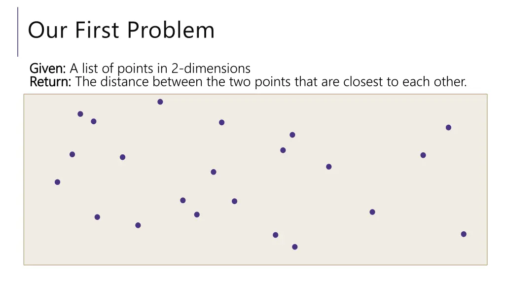 our first problem