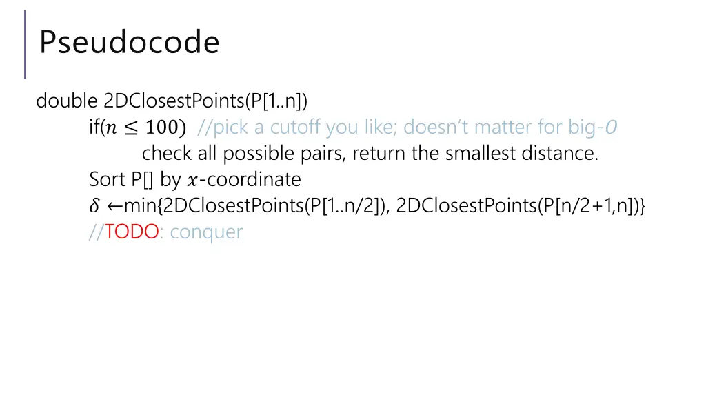 pseudocode 1