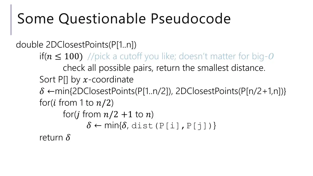 some questionable pseudocode