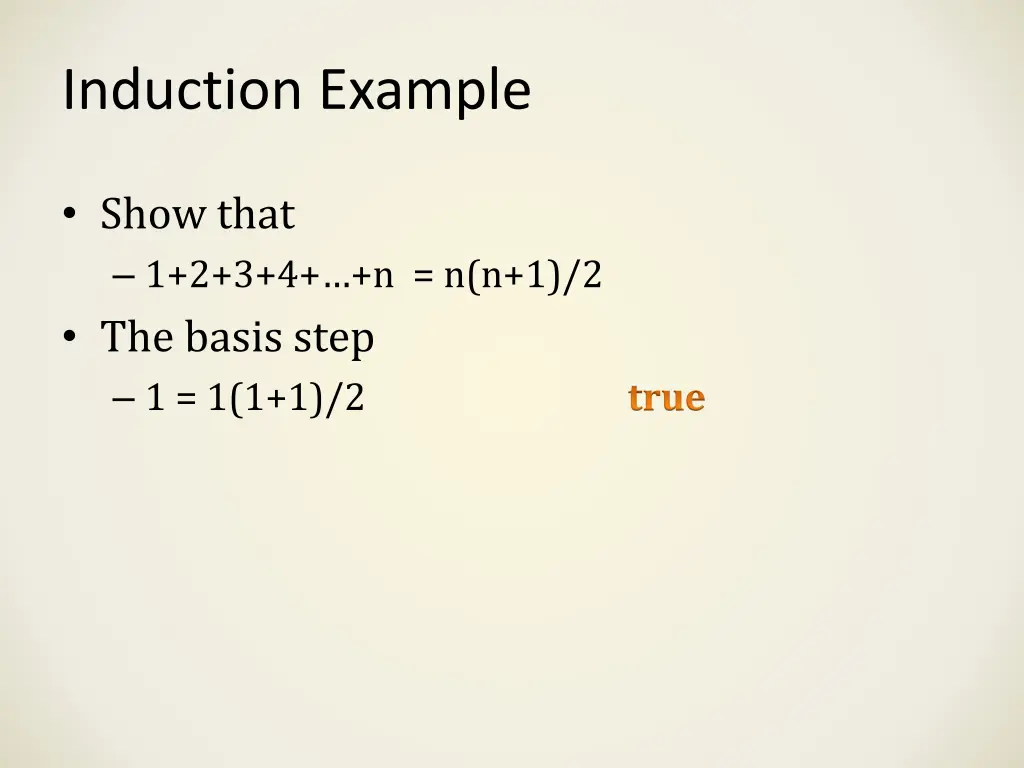 induction example