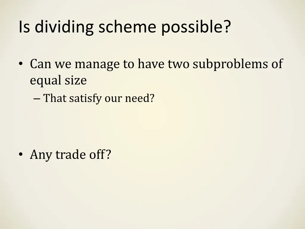 is dividing scheme possible