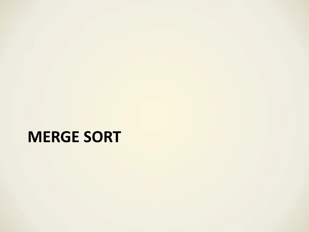 merge sort