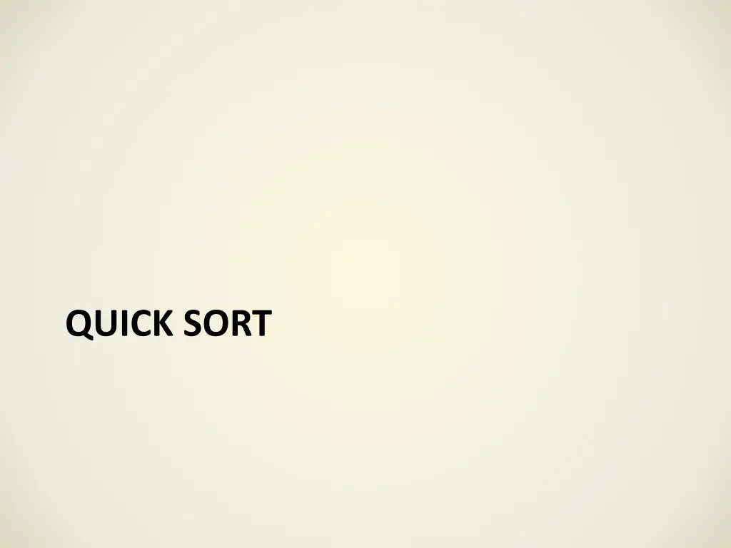 quick sort