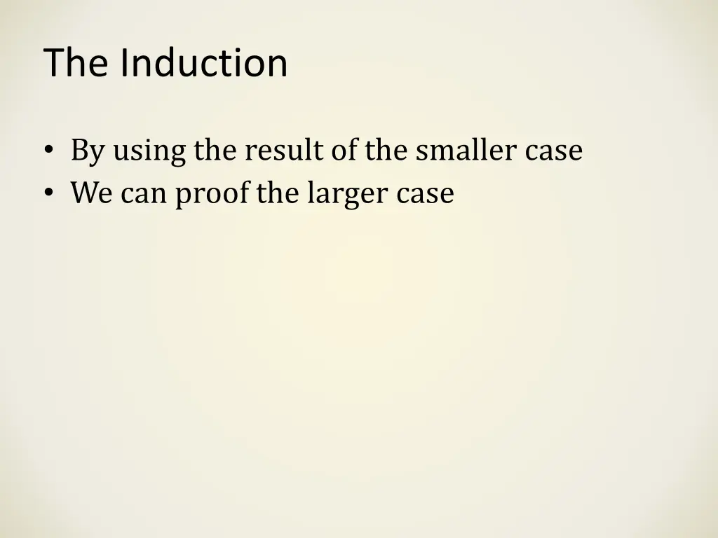 the induction