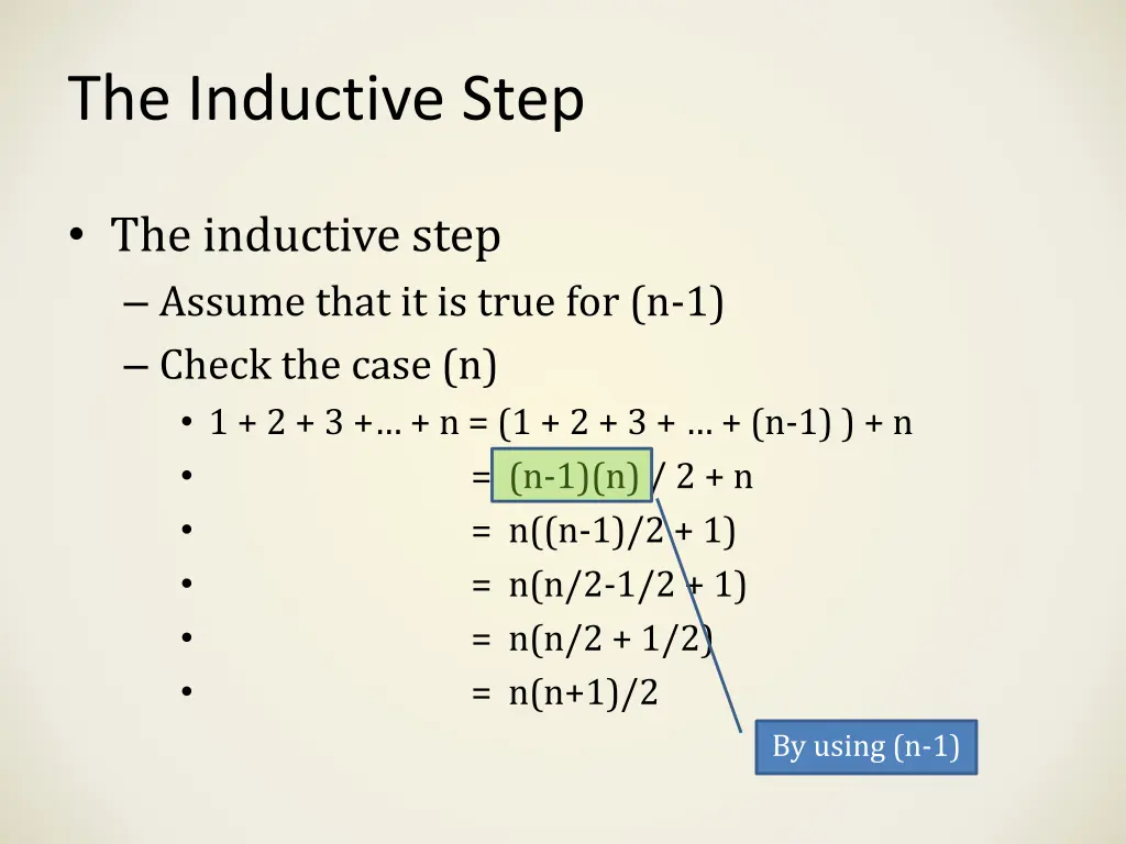 the inductive step 1