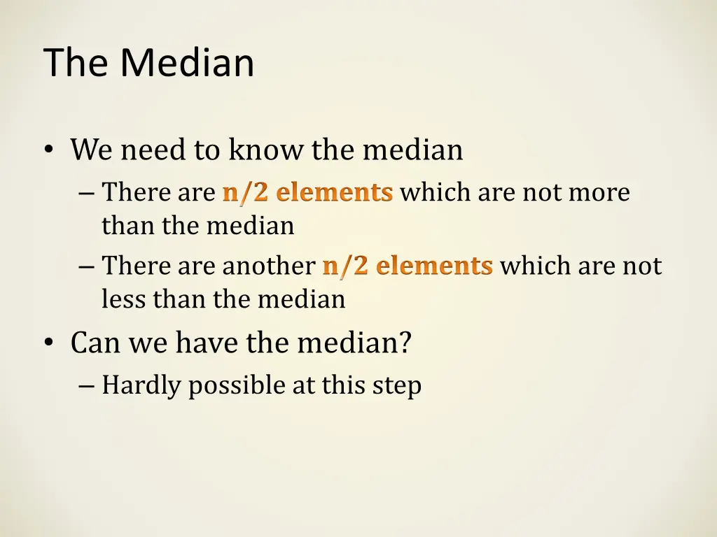 the median