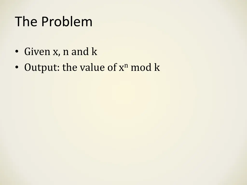 the problem
