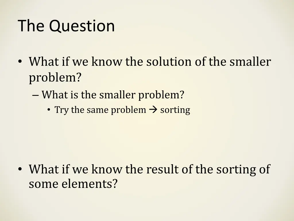 the question