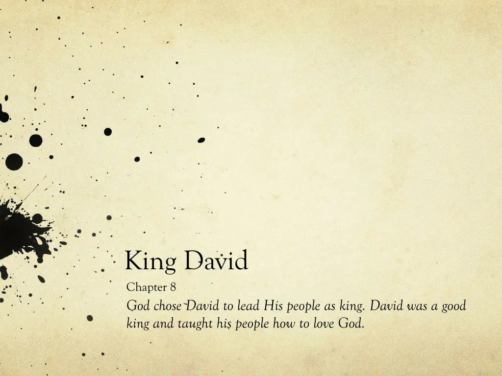 king david chapter 8 god chose david to lead