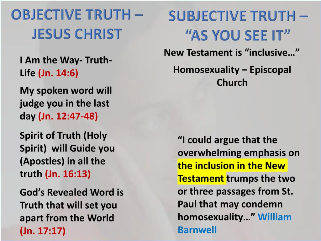 new testament is inclusive