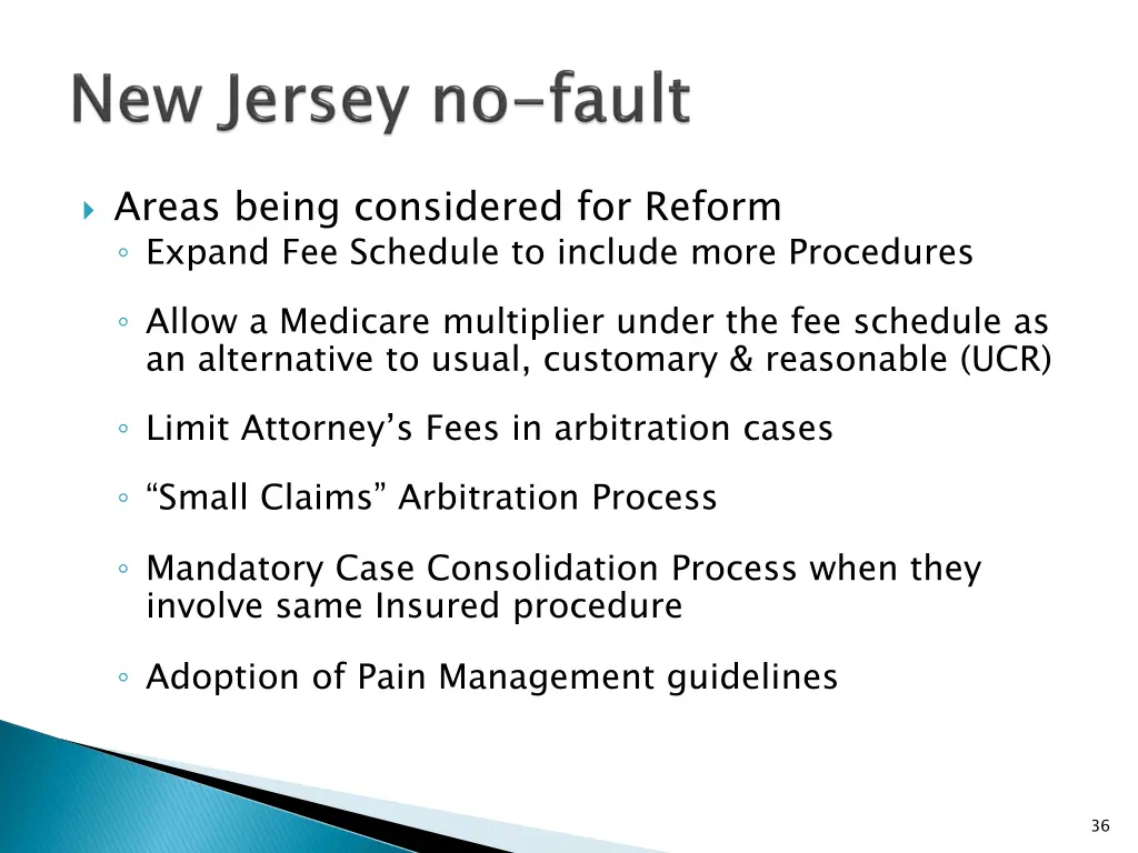 areas being considered for reform expand