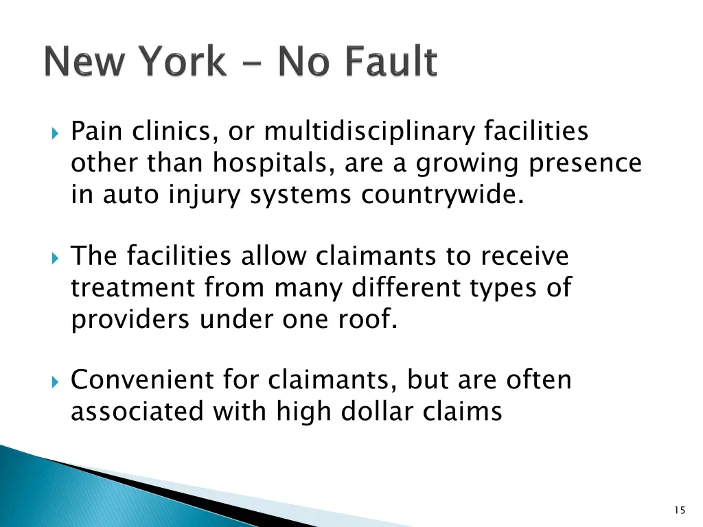 pain clinics or multidisciplinary facilities