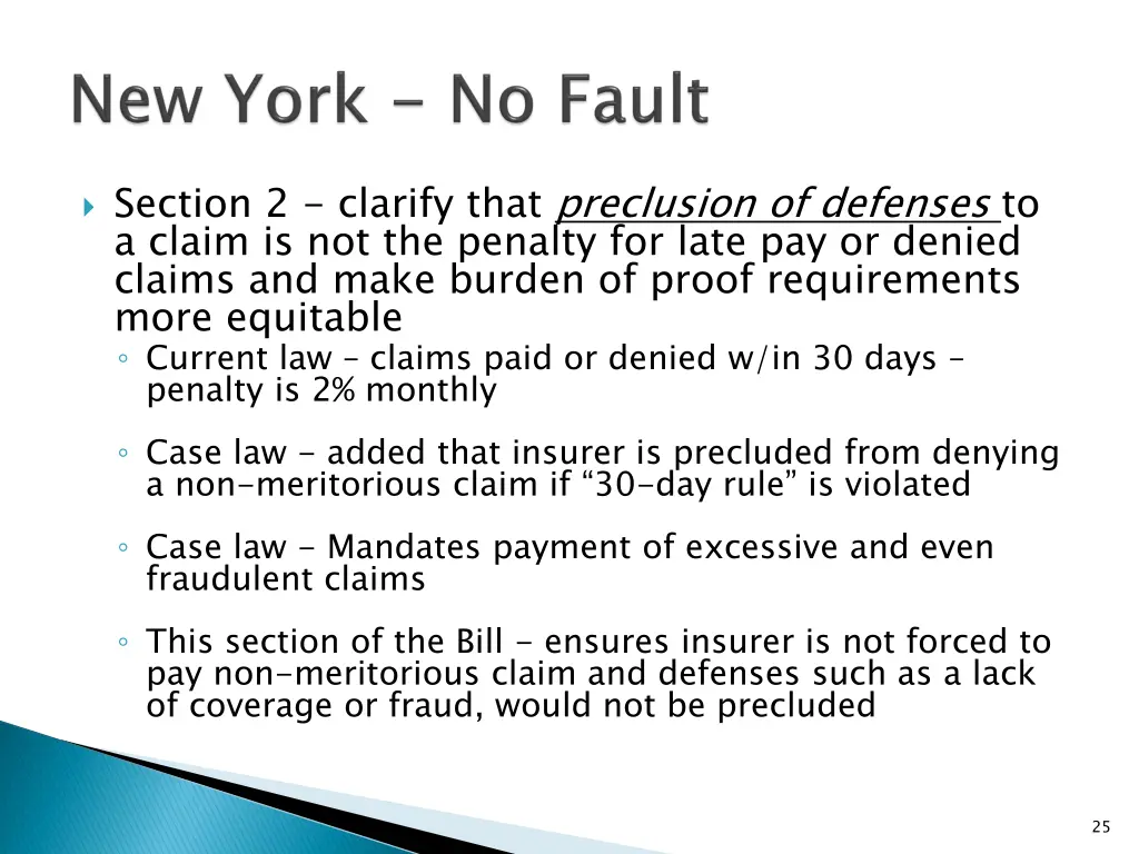 section 2 clarify that preclusion of defenses