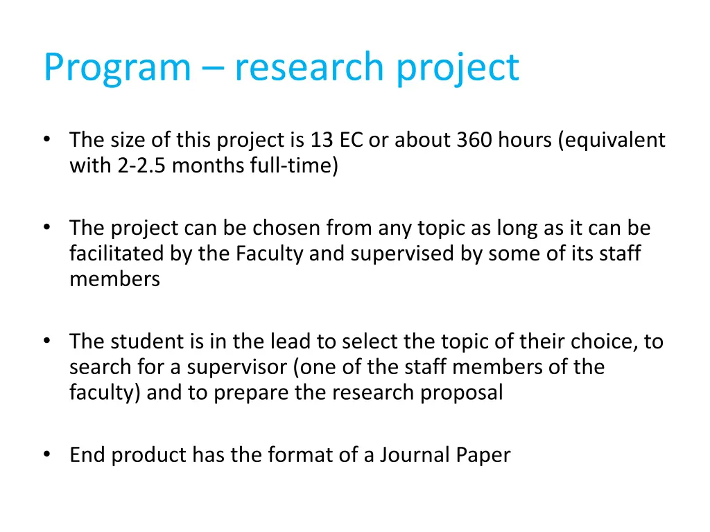 program research project