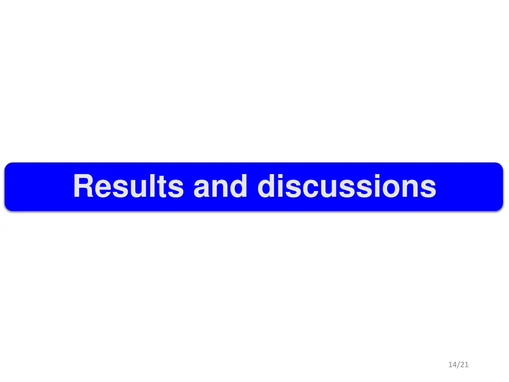 results and discussions