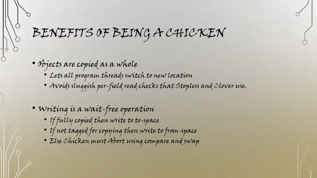 benefits of being a chicken