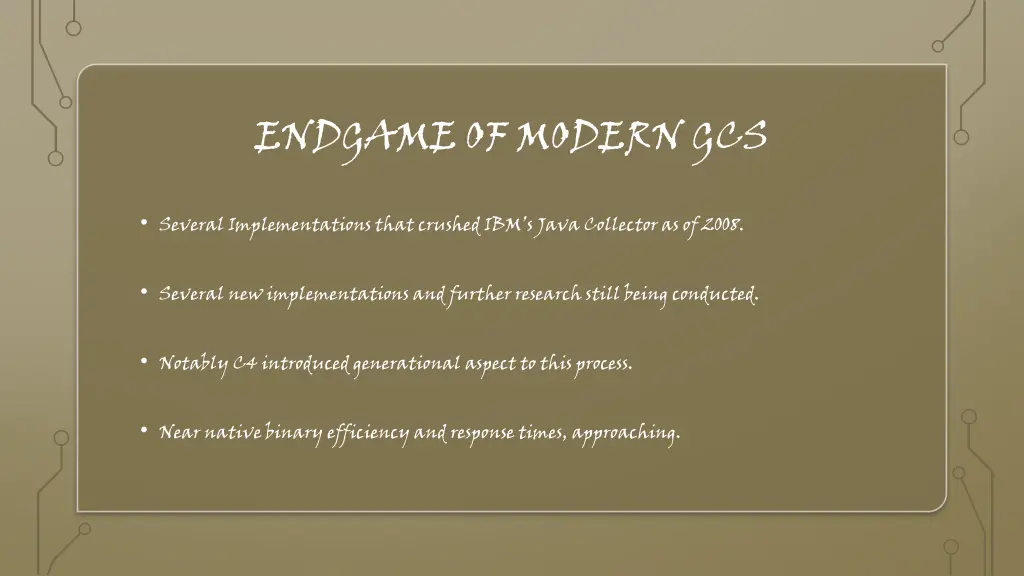 endgame of modern gcs