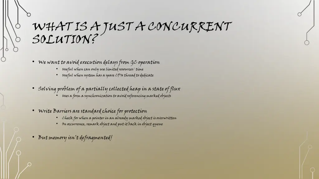 what is a just a concurrent solution