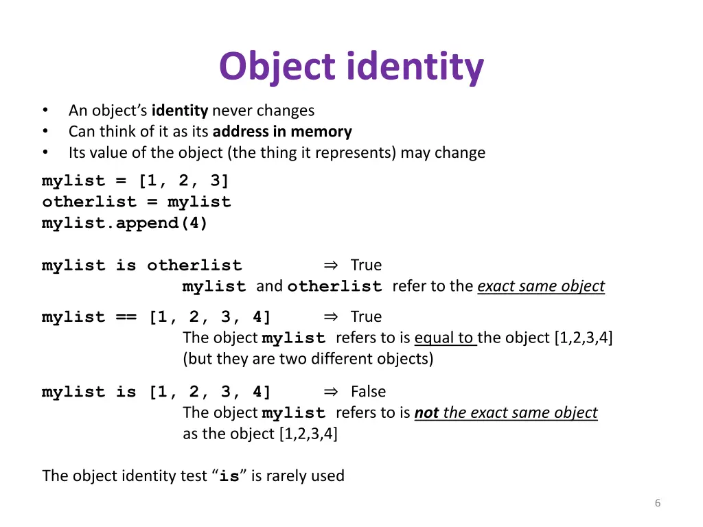 object identity