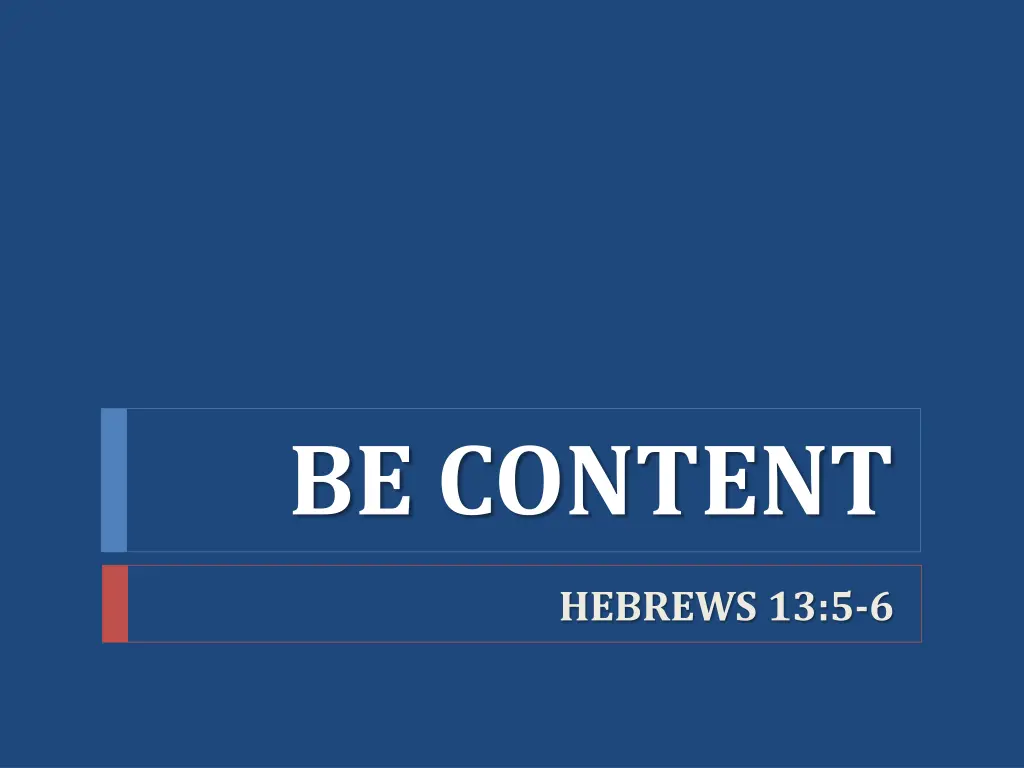 be content