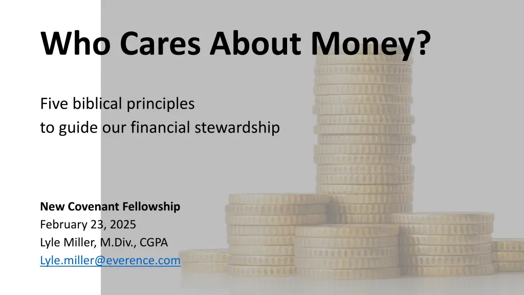 who cares about money