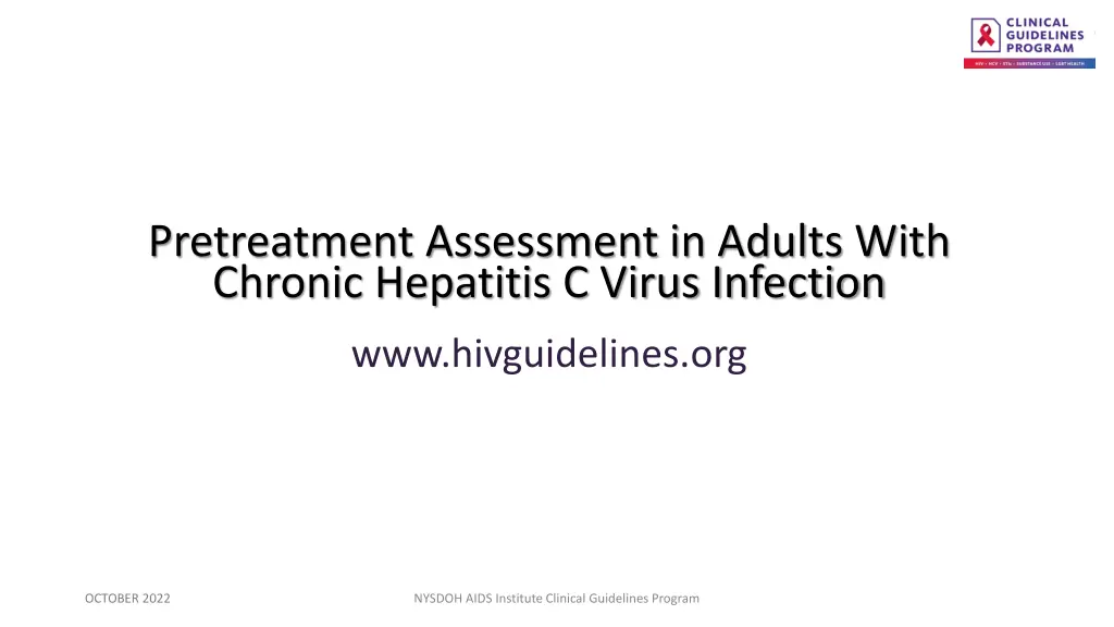 pretreatment assessment in adults with chronic