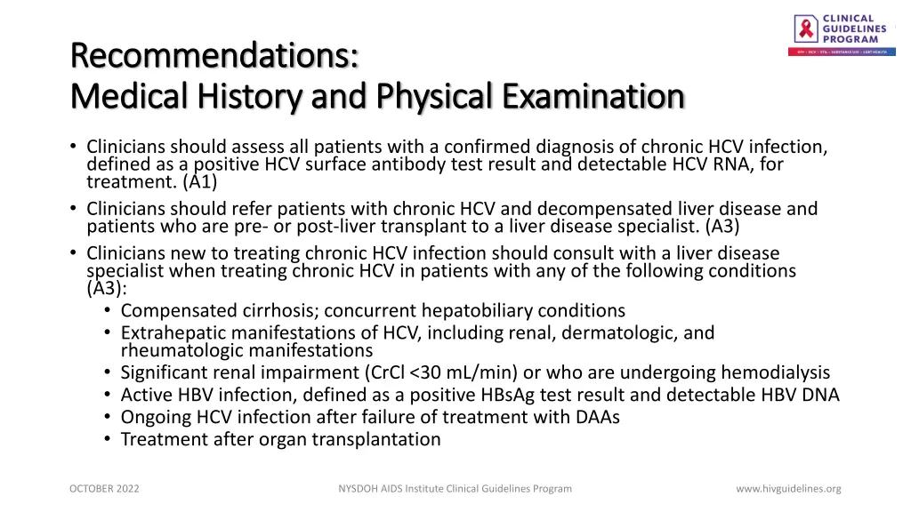 recommendations recommendations medical history