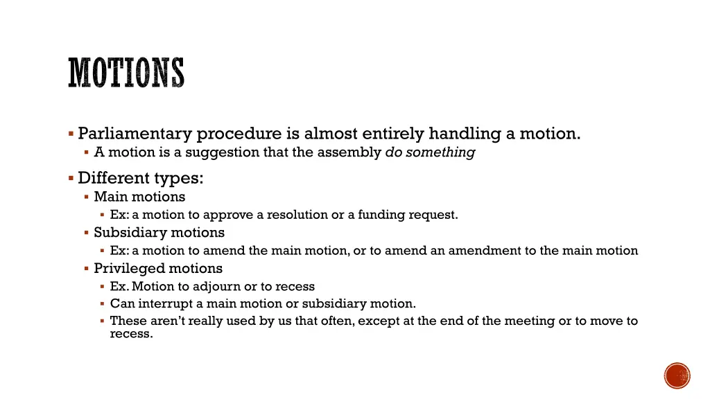 motions