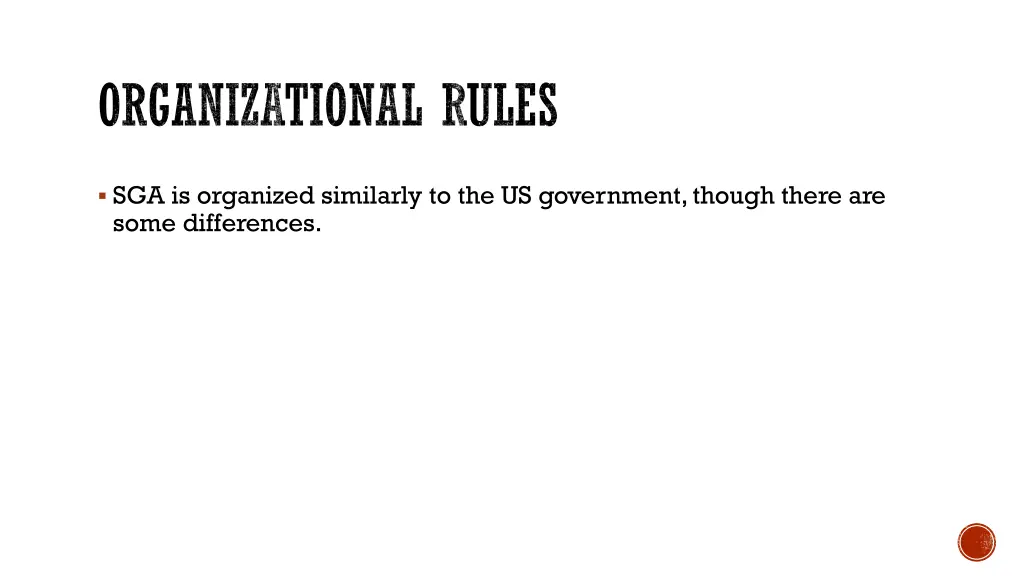 organizational rules