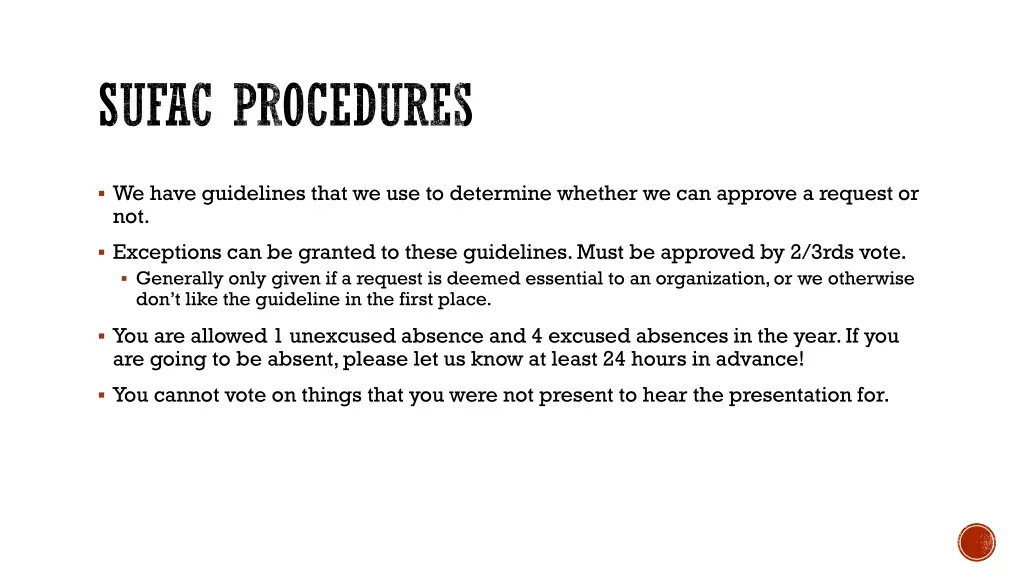 sufac procedures