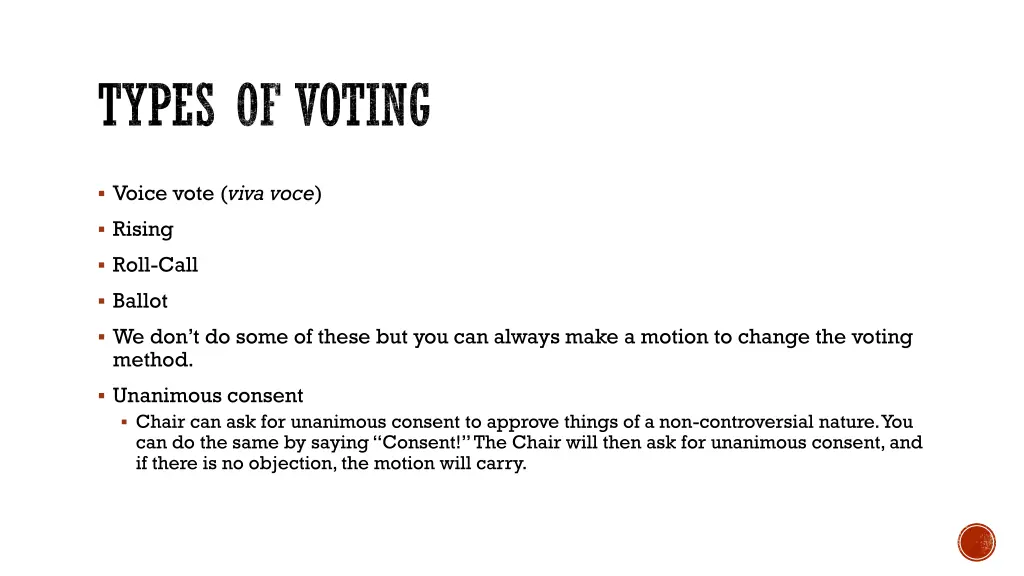 types of voting